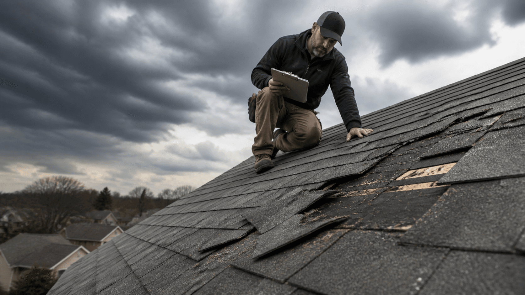 Storm Restoration: professional residential roofing work